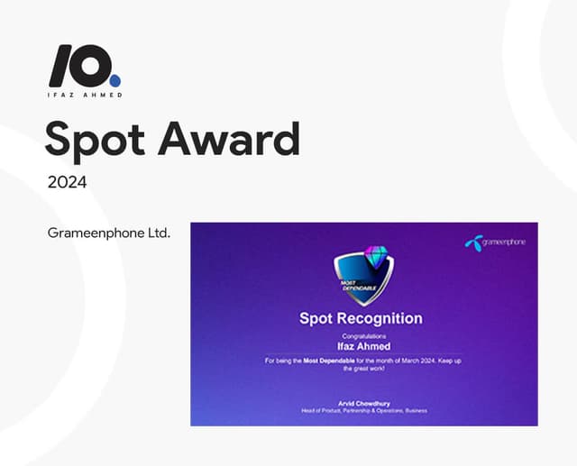 Spot Award March 2024