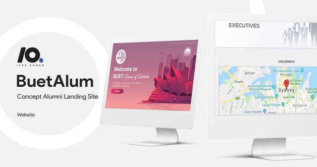 Buel Alumni Australia - Concept Website Built using React
