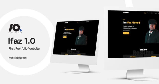 Portfolio Website 1.0 - First Iteration of Website